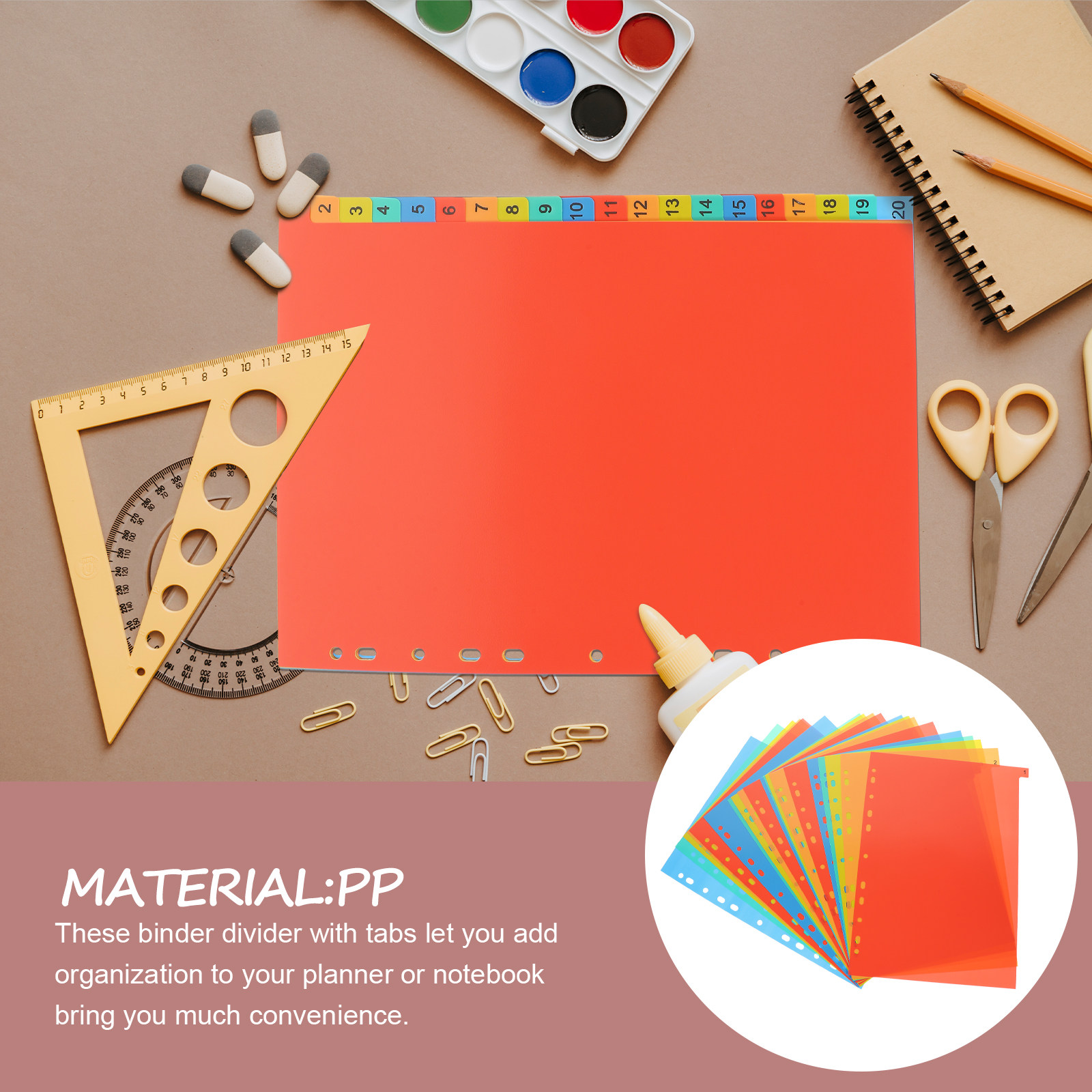 Tab Divider A4 - 20 ورقة مقاس A4 من فواصل