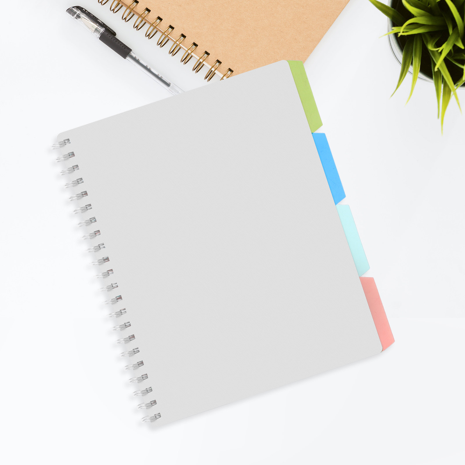 Tab Divider A4 - 4 مجموعات من فواصل دفاتر الملاحظات