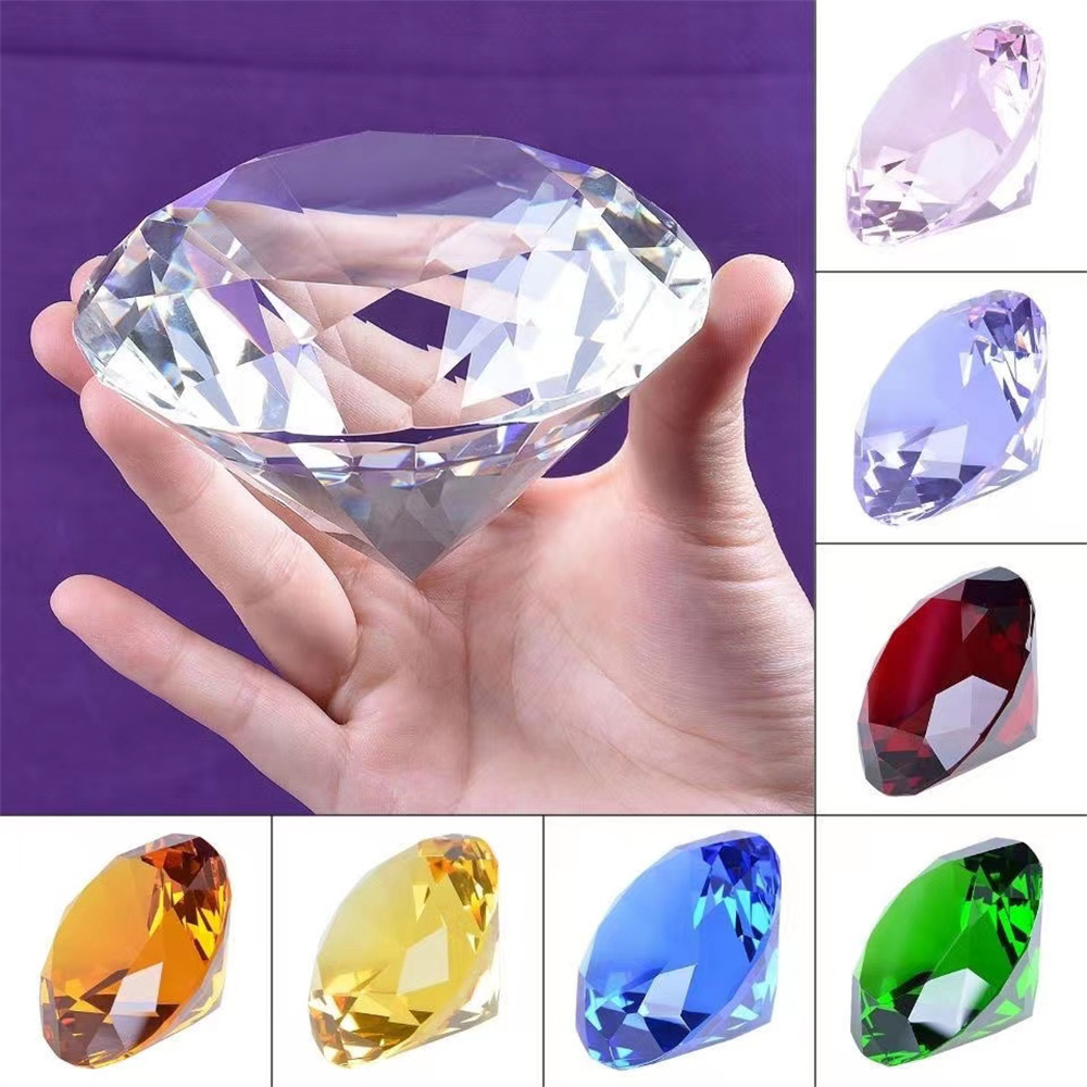 10 ألوان كريستال الماس على شكل - مراجعة Paper Weight Crystal وسعره